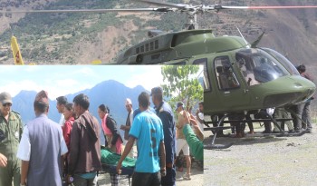 सुत्केरी व्यथा लागेकी थापाको हेलिकप्टर मार्फत उद्धार
