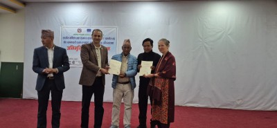 अदानचुली गाउँपालिकामा जलवायु परिवर्तन स्थानीय अनुकूलन (LACC) परियोजना सञ्चालनको लागि सम्झौता पत्रमा हस्ताक्षर ।