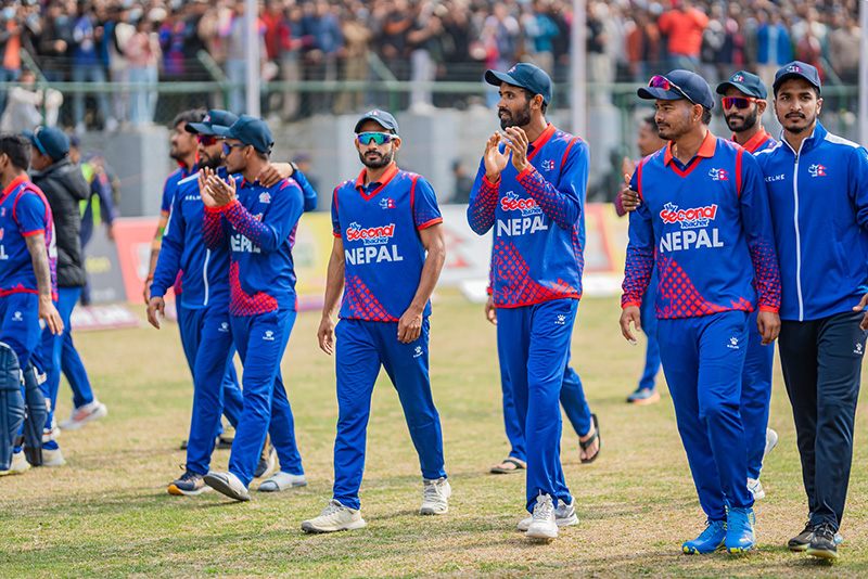 नेपाल र हङकङले शनिबार मैत्रीपूर्ण क्रिकेट खेल्दै