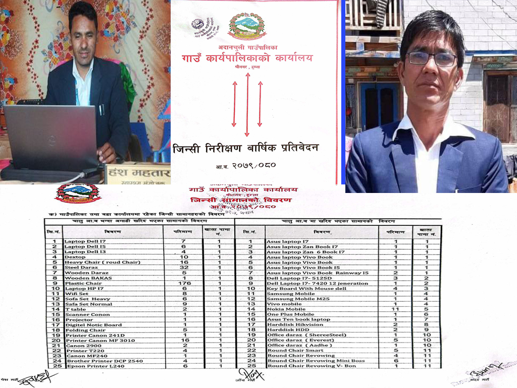 अदानचुली गाउँपालिकाको जन्सी निरिक्षण प्रतिवेदन समितिले गाउँपालिकालाई प्रतिबेदन बुझायो ।