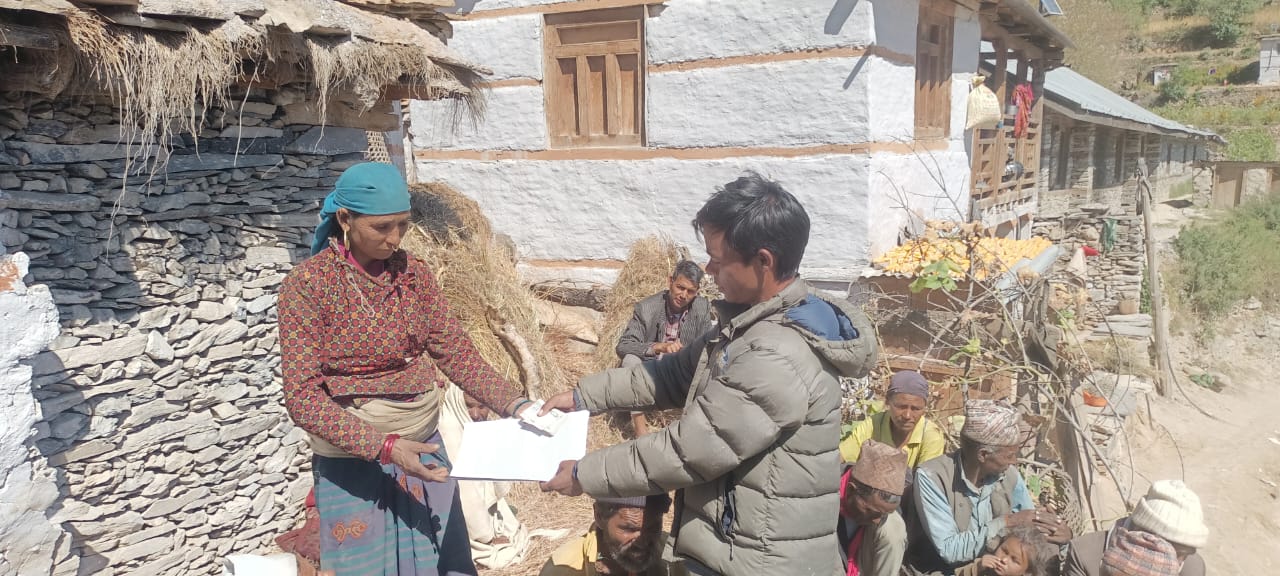 प्यारी बचाउन अभियान मार्फत संकलन गरी बाँकी रहेको रकम घरपरिवारलाई फिर्ता ।